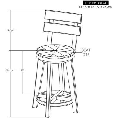 Dutton Barstool 24" IFD5731BST24 IFD5731BST24 11