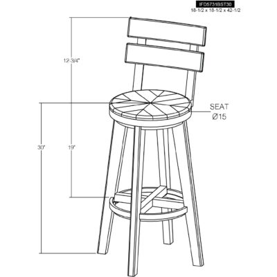 Dutton Barstool 30" 27 Dutton Barstool 30" IFD5731BST30 IFD5731BST30 14