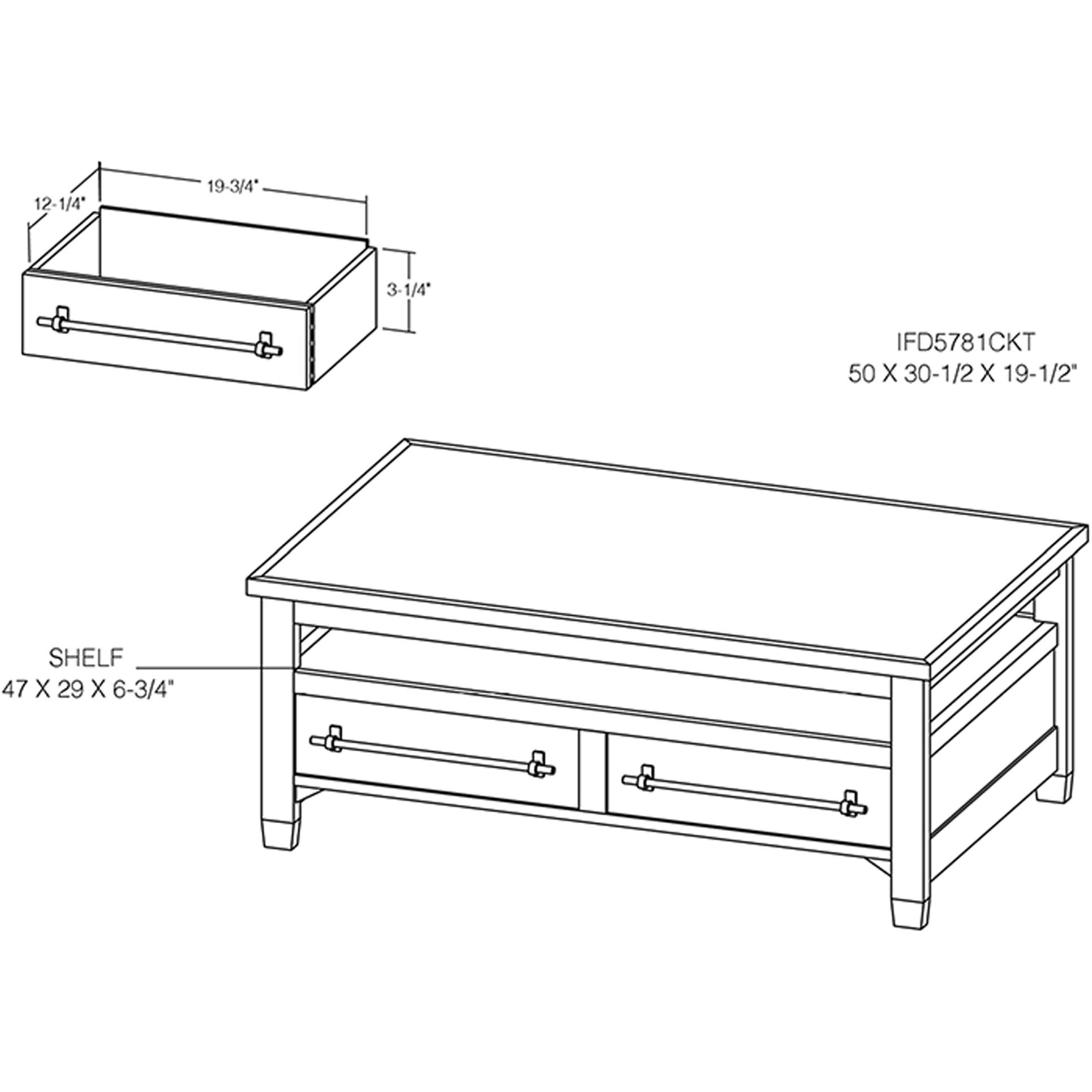Town 4 Drawer Cocktail Table 6 Town 4 Drawer Cocktail Table - Image 6