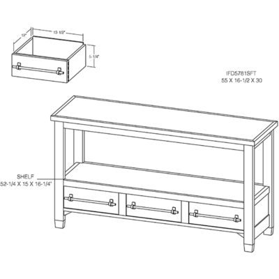 Town 3 Drawer Sofa Table IFD5781SFT IFD5781SFT 07