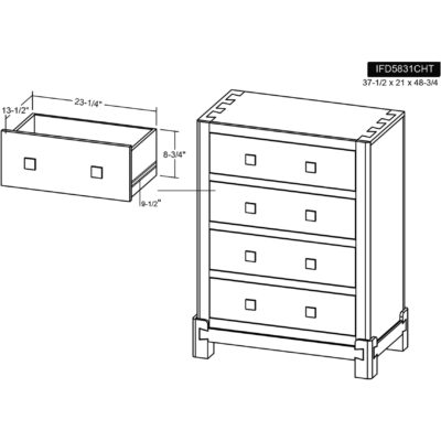 Atenas 4 Drawer Chest IFD5831CHT IFD5831CHT 09