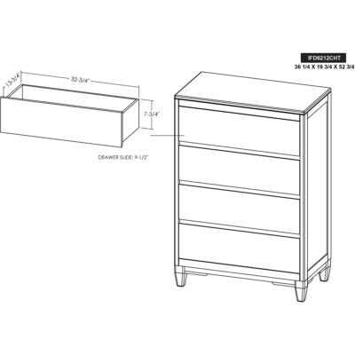Parota Nova 4 Drawer Chest IFD6212CHT IFD6212CHT 05