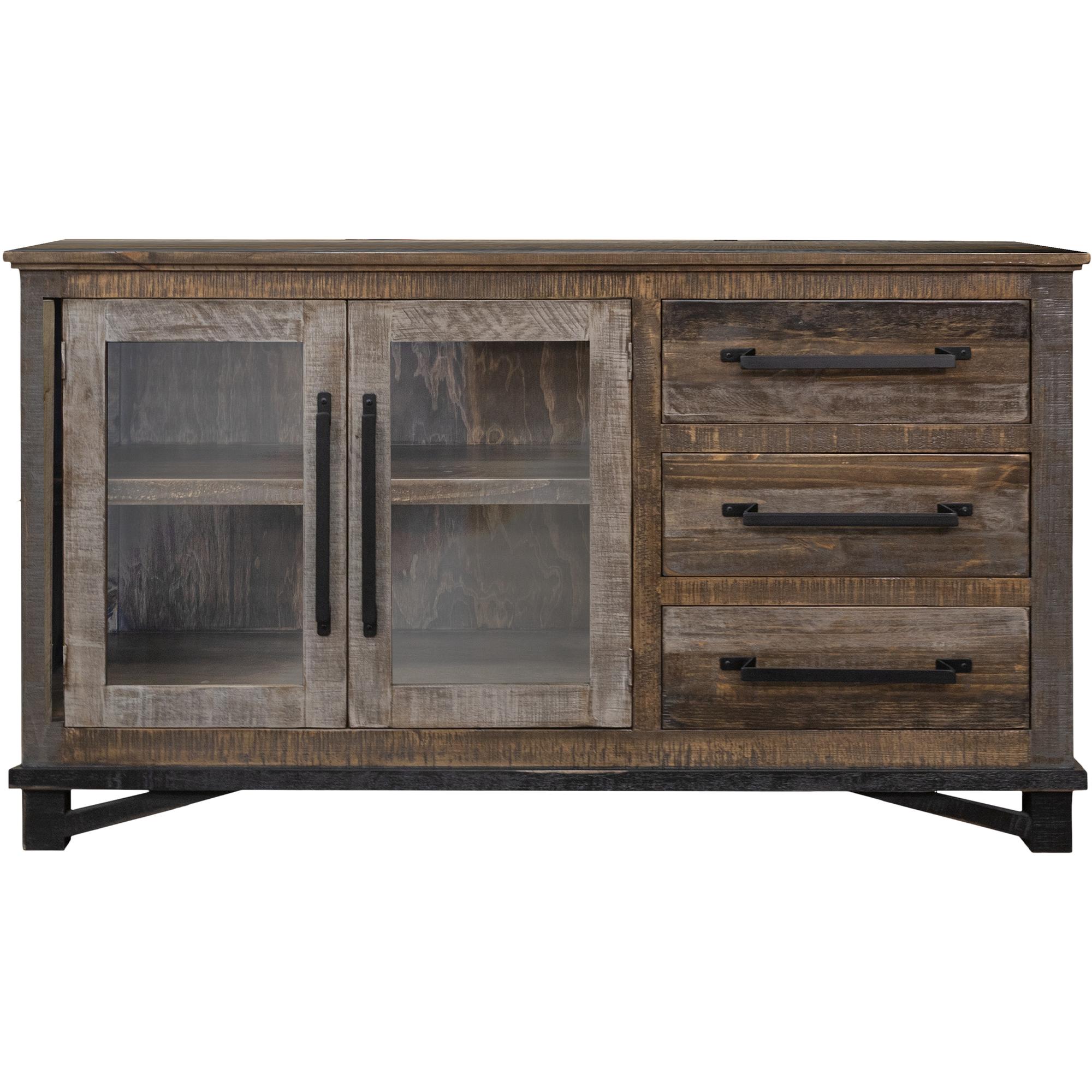 Loft Brown 3 Drawer 2 Doors Buffet 1 Loft Brown 3 Drawer 2 Doors Buffet