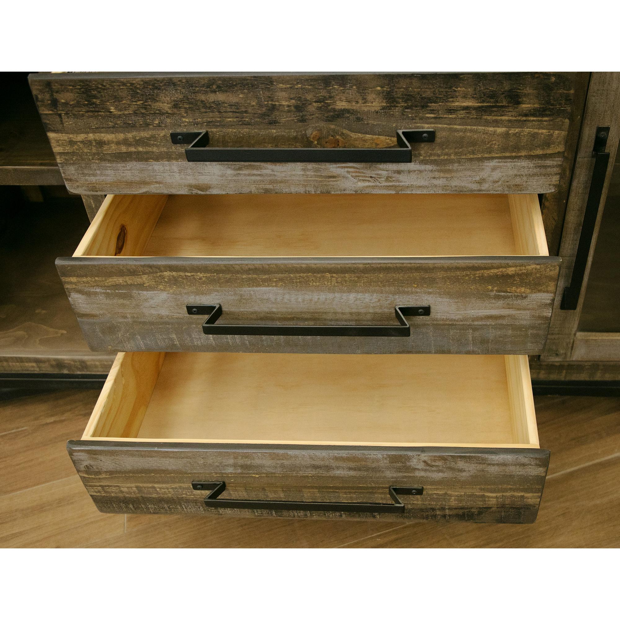 Loft Brown 3 Drawer 2 Door Buffet IFD6441BFF 5 Loft Brown 3 Drawer 2 Door Buffet IFD6441BFF - Image 5