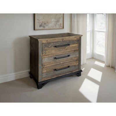 Loft Brown 3 Drawer Chest IFD6441CHTSM IFD6441CHTSM 02