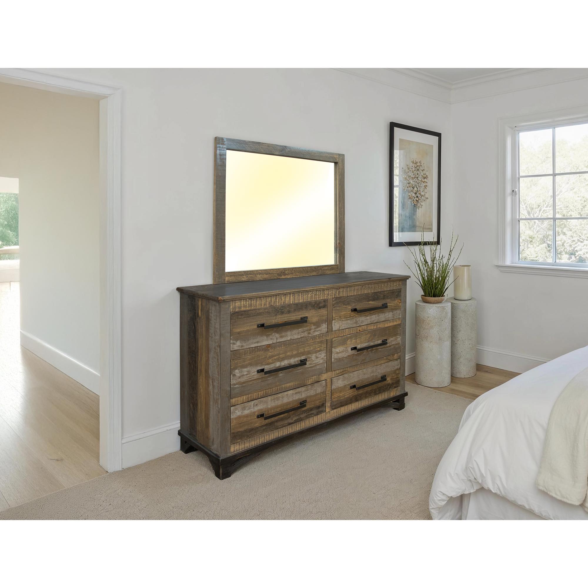 Loft Brown 6 Drawer Dresser 3 Loft Brown 6 Drawer Dresser - Image 3