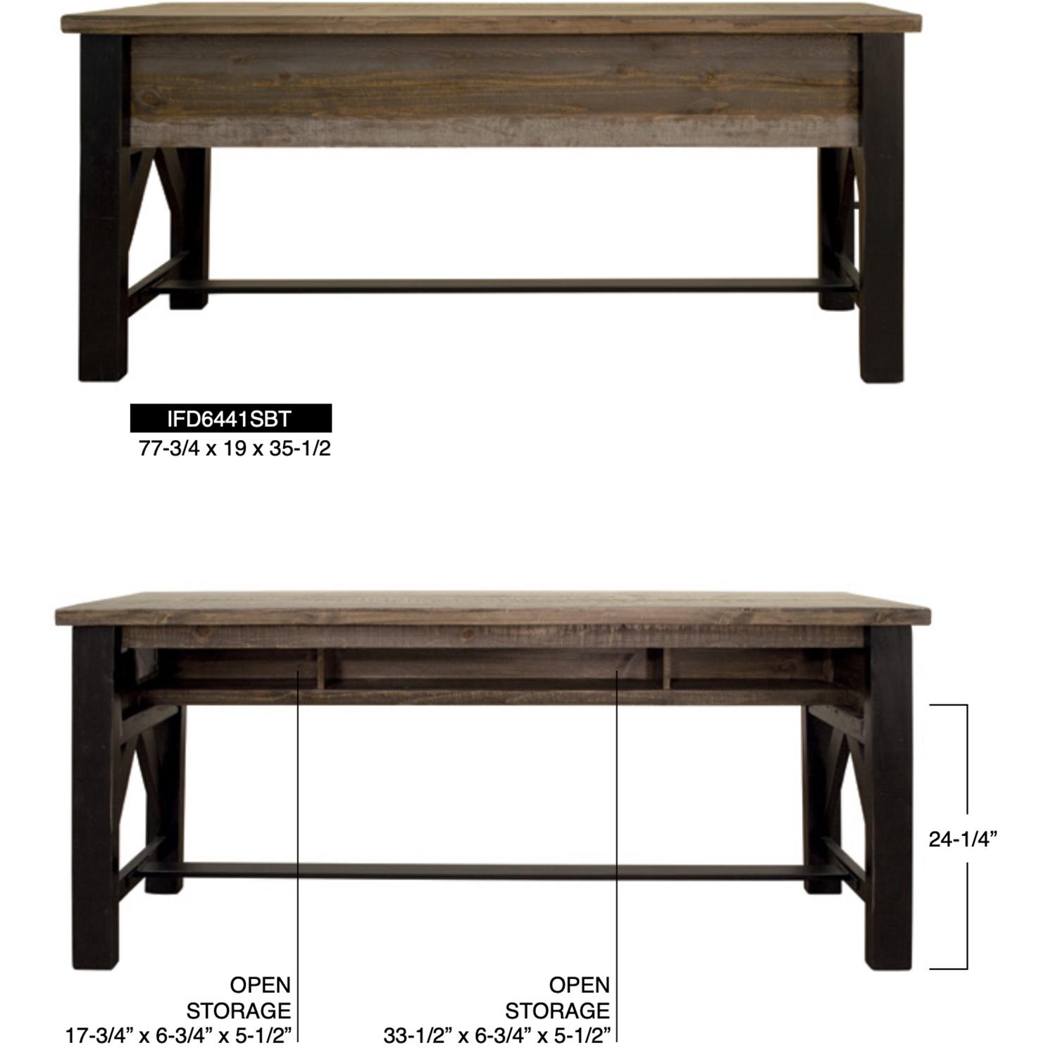Loft Brown Counter Height Sofa Table 10 Loft Brown Counter Height Sofa Table - Image 10
