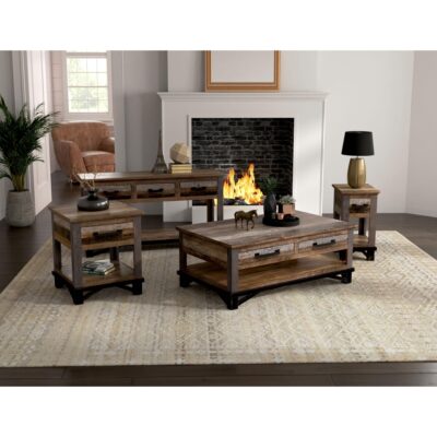 Loft Brown 3 Drawer Sofa Table IFD6441SOF IFD6441SOF 02
