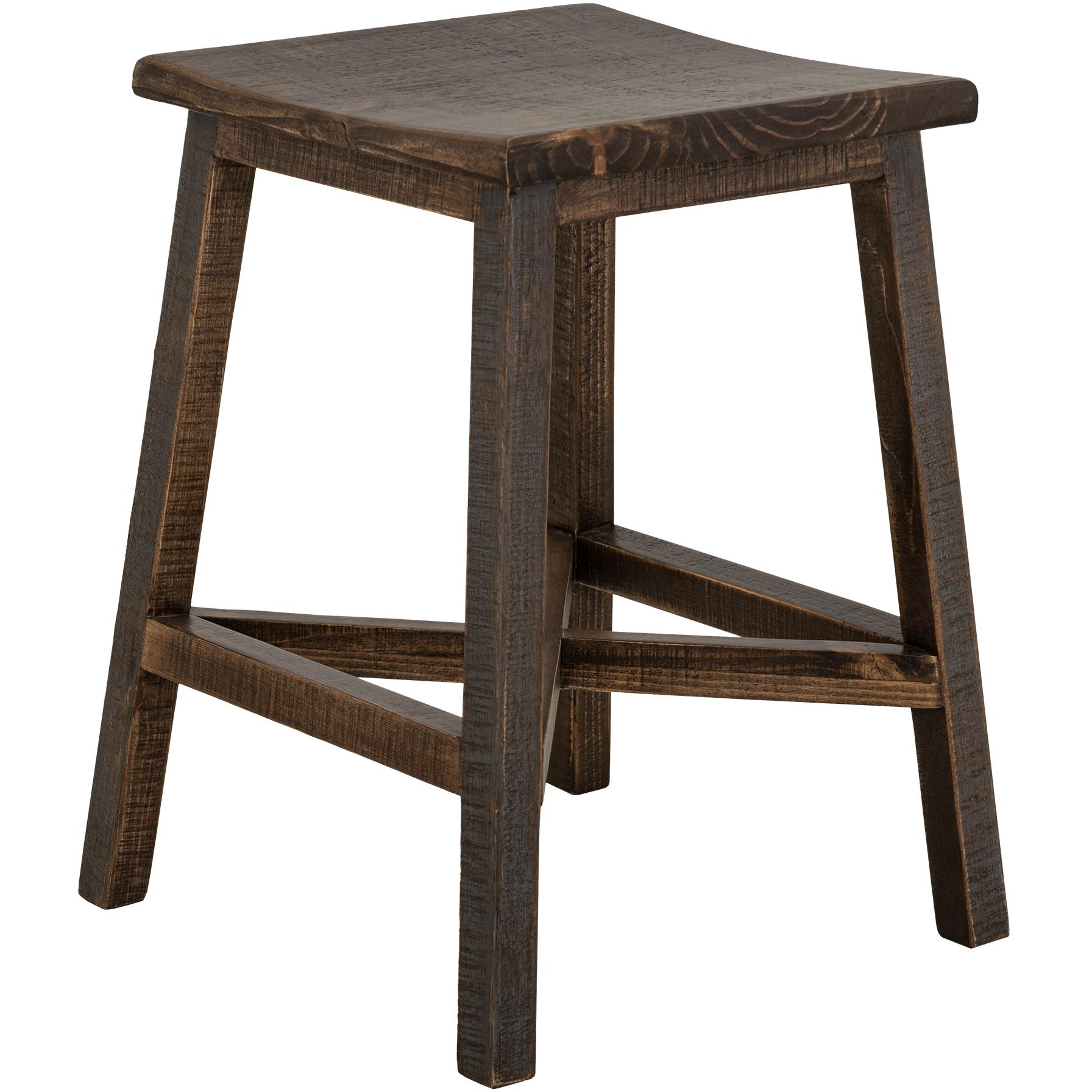 Loft Brown 24" Wooden Stool 1 Loft Brown 24" Wooden Stool