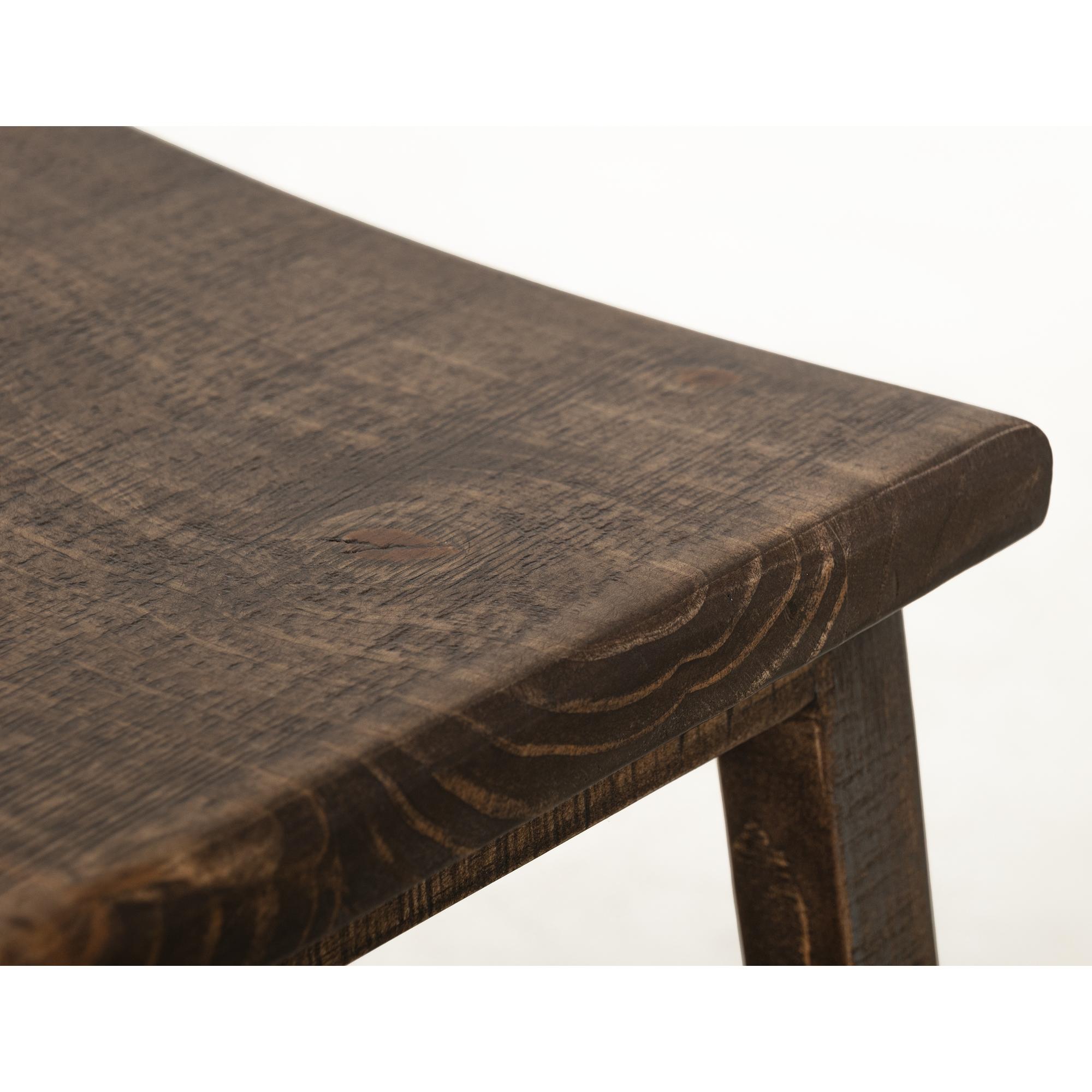 Loft Brown 24" Wooden Stool 5 Loft Brown 24" Wooden Stool - Image 5