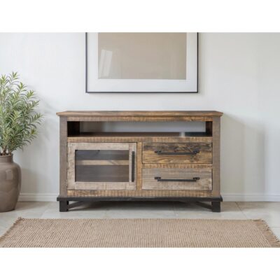 Loft Brown 2 Drawer 1 Door 52" TV Stand IFD6441STN52 IFD6441STN52 02