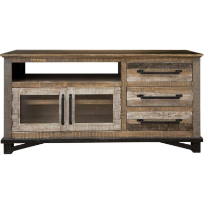 Loft Brown 3 Drawer 2 Doors 62" TV Stand
