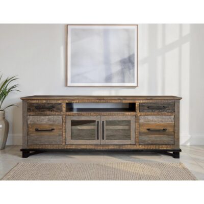 Loft Brown 2 Drawer 4 Doors 76" TV Stand 8 Loft Brown 2 Drawer 4 Doors 76" TV Stand IFD6441STN76 IFD6441STN76 03