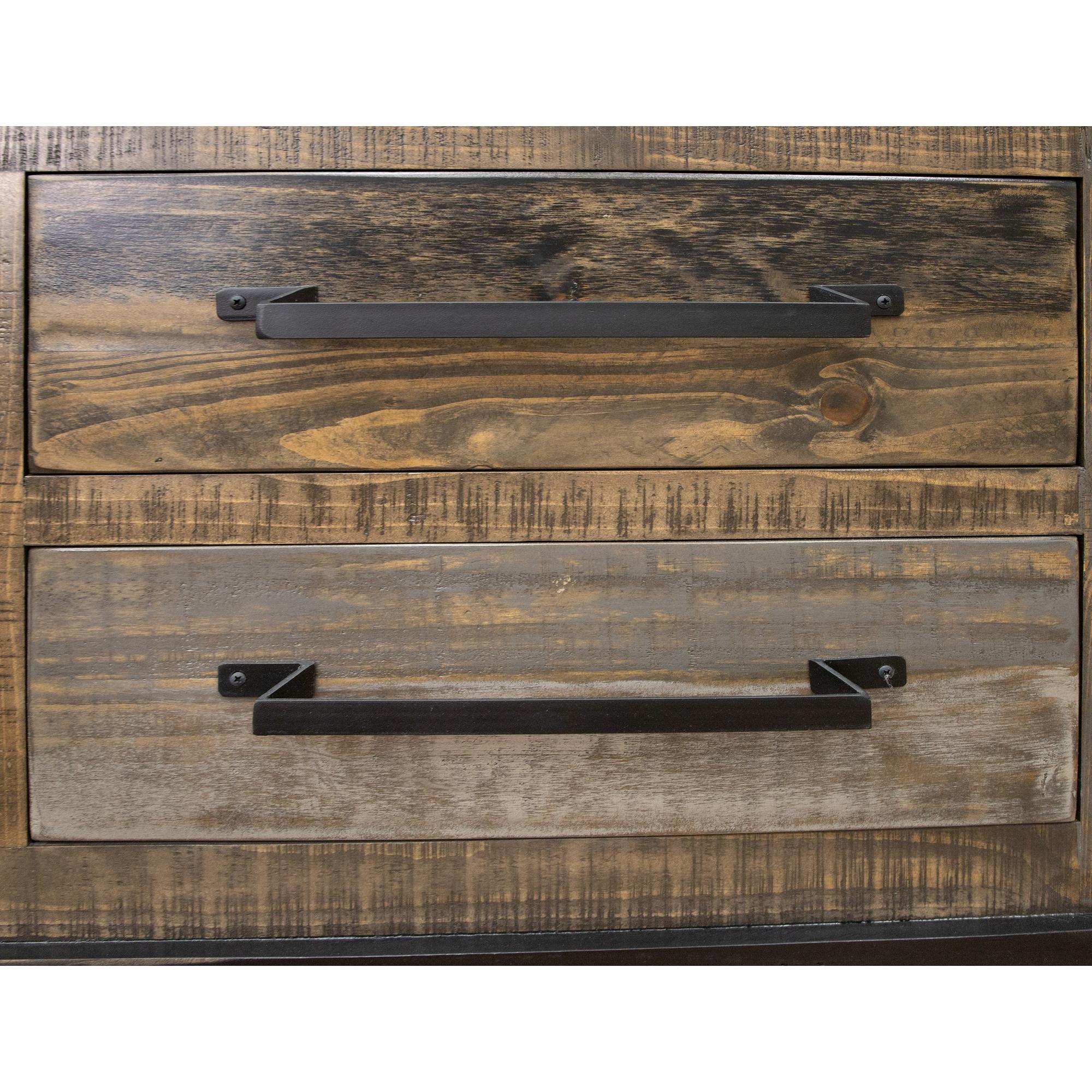 Loft Brown 2 Drawer 4 Doors 76" TV Stand 6 Loft Brown 2 Drawer 4 Doors 76" TV Stand - Image 6