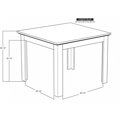 Loft Brown 42" Dining Table IFD6441TBL42 17 Loft Brown 42" Dining Table IFD6441TBL42 IFD6441TBL42 IFD6441TBL42 09