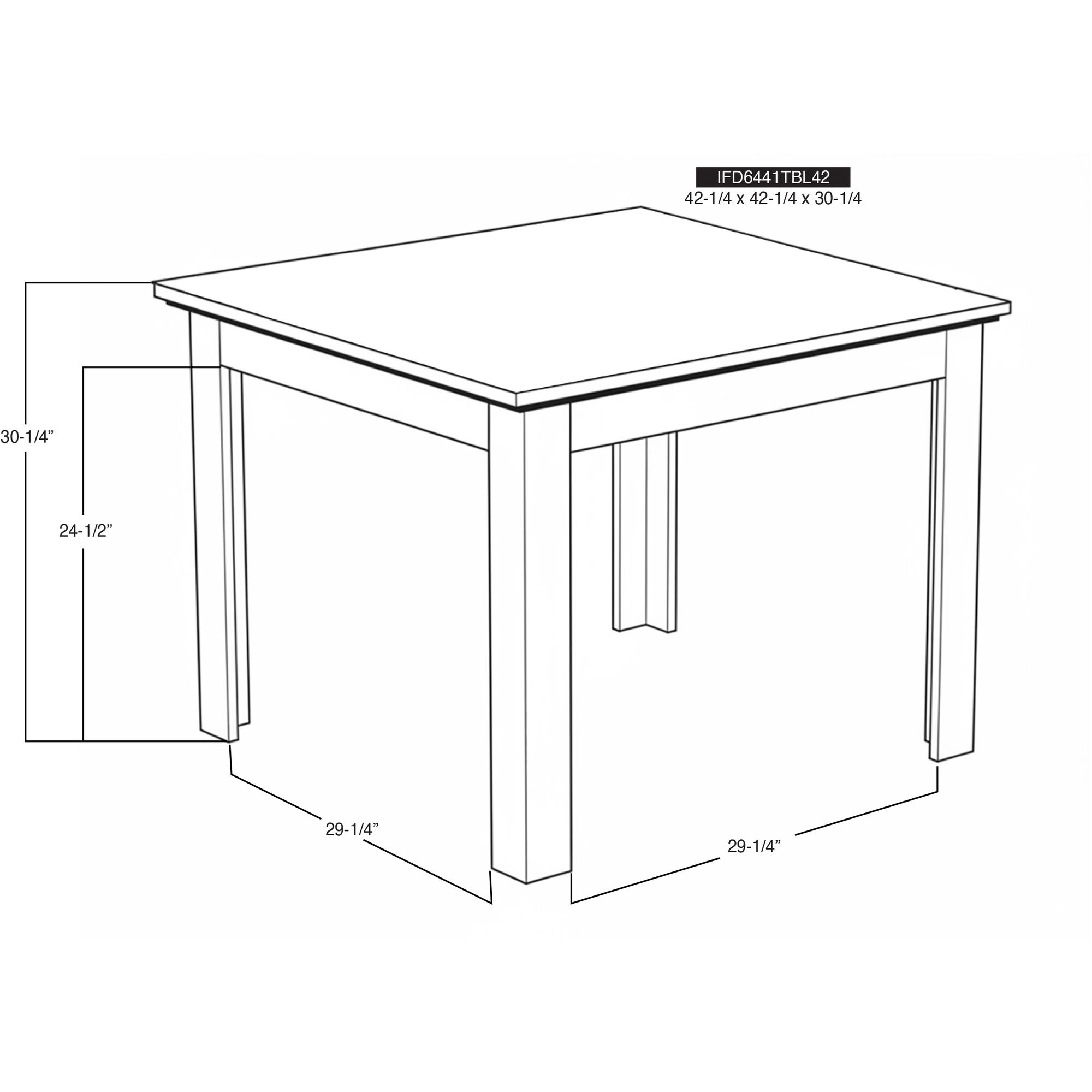 Loft Brown 42" Dining Table IFD6441TBL42 9 Loft Brown 42" Dining Table IFD6441TBL42 - Image 9