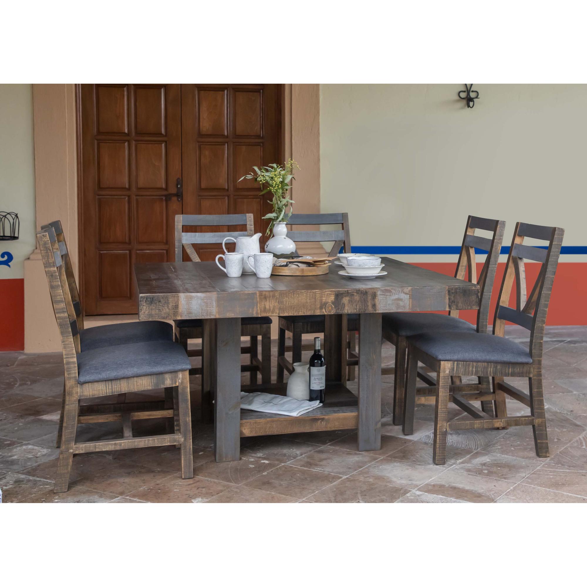 Loft Brown 54" Square Dining Table 2 Loft Brown 54" Square Dining Table - Image 2