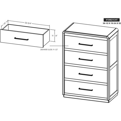 Mezquite 4 Drawer Chest IFD6621CHT IFD6621CHT 06