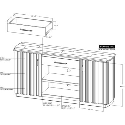 Mezquite 1 Drawer 2 Door TV Stand 17 Mezquite 1 Drawer 2 Door TV Stand IFD6621STN70 IFD6621STN70 09