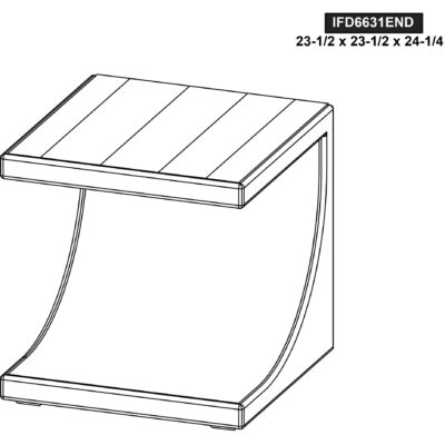 Dark Mezquite Wooden End Table IFD6631END IFD6631END 07