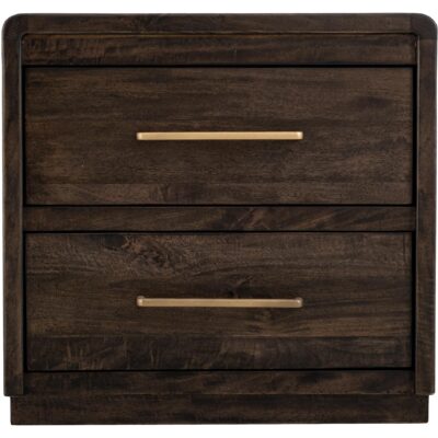Dark Mezquite 2 Drawer Nightstand