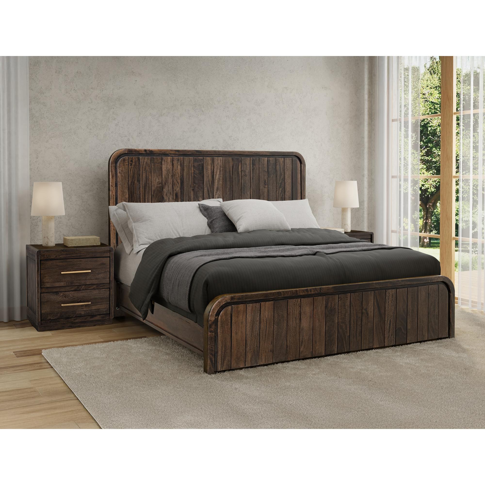 Dark Mezquite 2 Drawer Nightstand 4 Dark Mezquite 2 Drawer Nightstand - Image 4