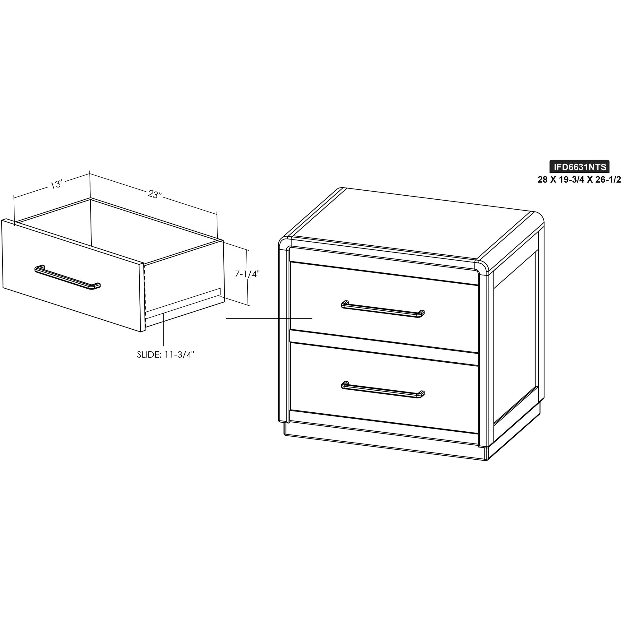 Dark Mezquite 2 Drawer Nightstand 9 Dark Mezquite 2 Drawer Nightstand - Image 9