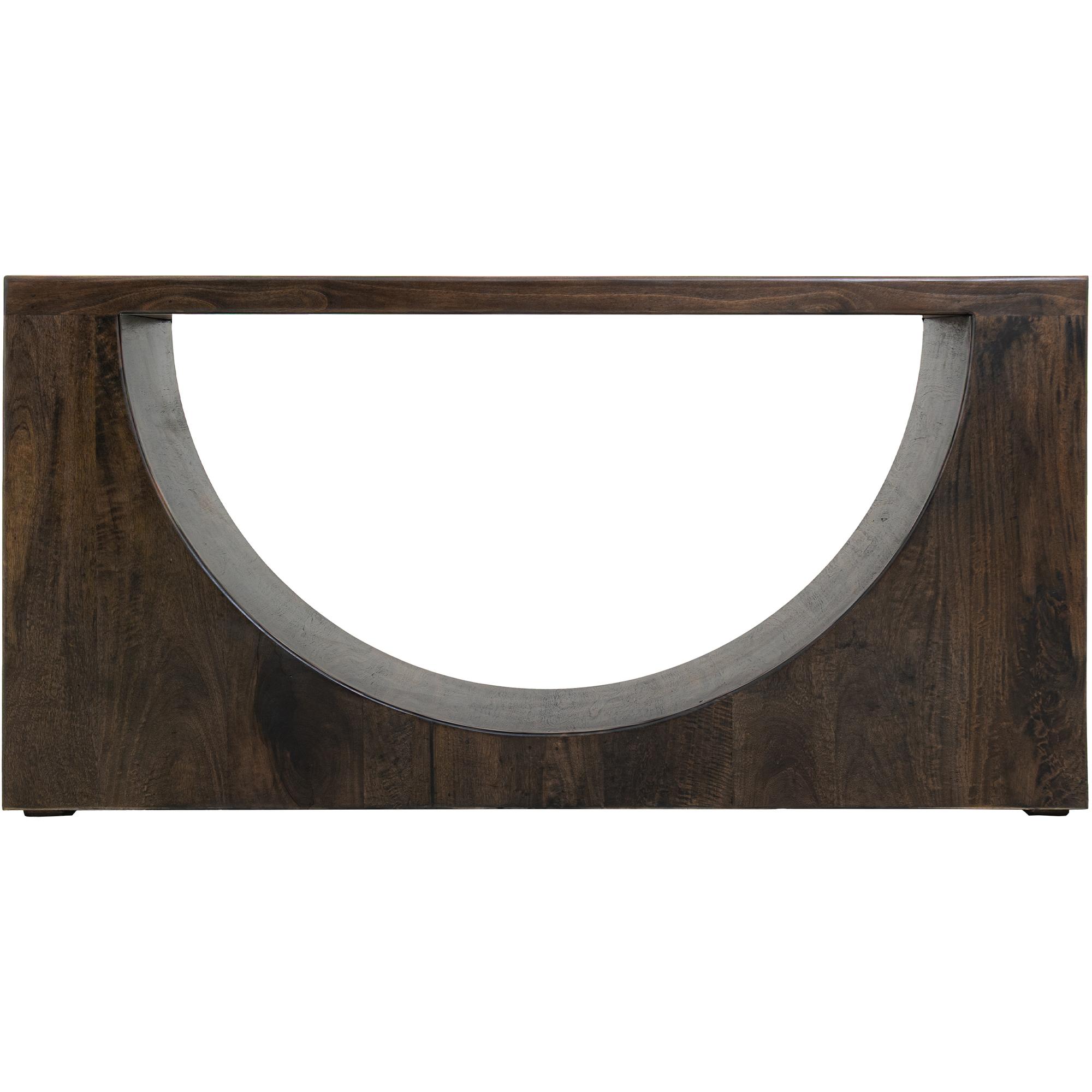 Dark Mezquite Wooden Sofa Table 1 Dark Mezquite Wooden Sofa Table