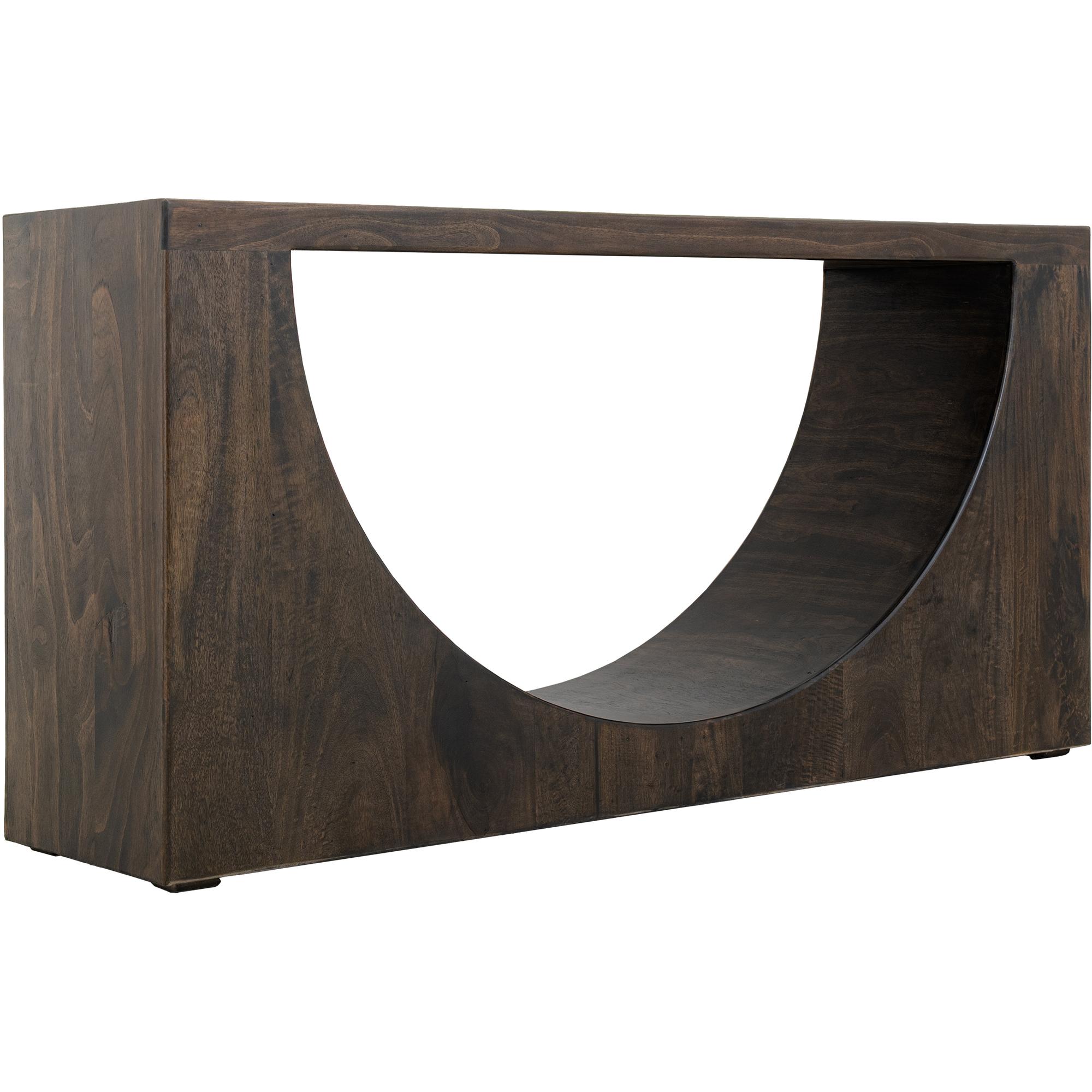 Dark Mezquite Wooden Sofa Table 2 Dark Mezquite Wooden Sofa Table - Image 2