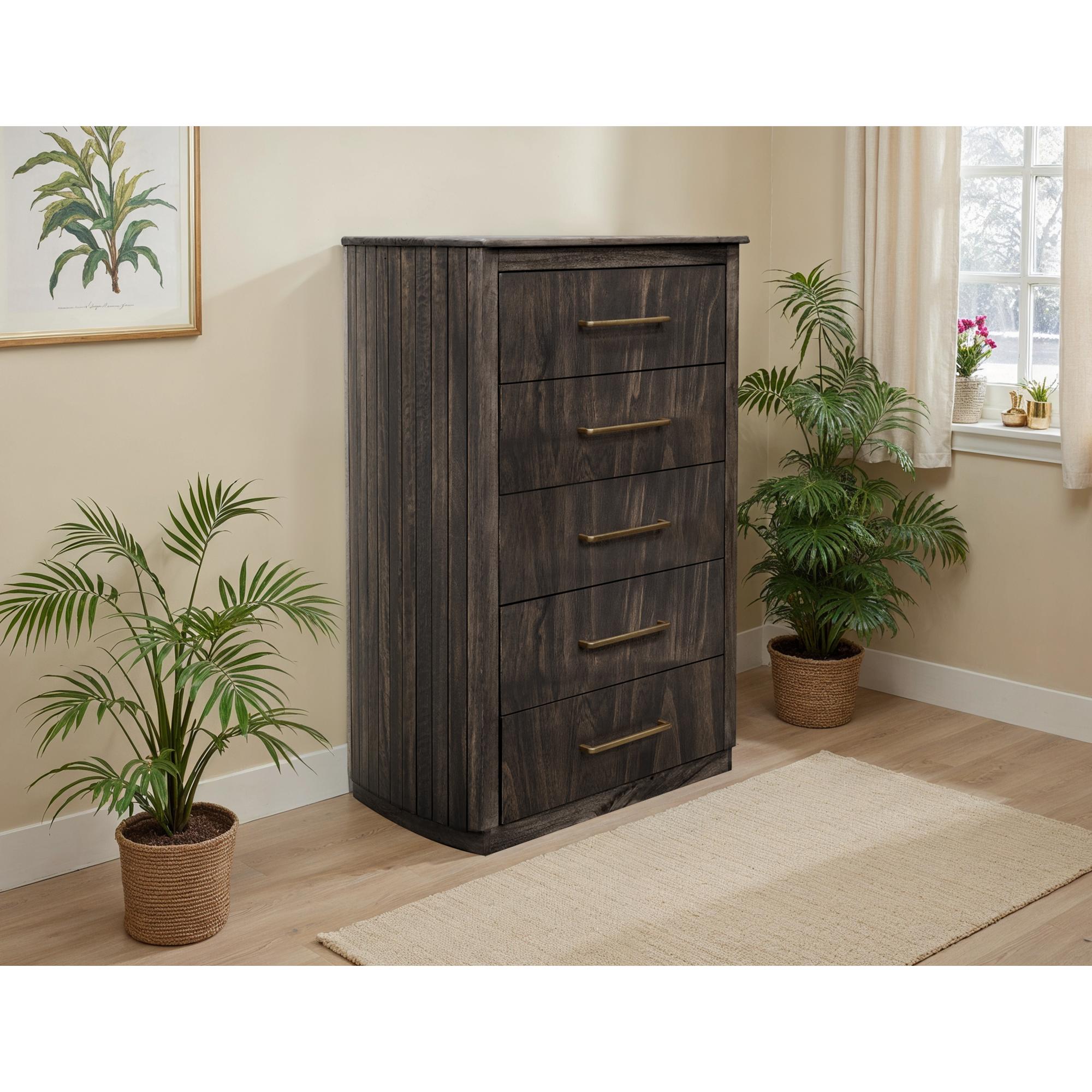 Dark Mezquite 5 Drawer Chest 2 Dark Mezquite 5 Drawer Chest - Image 2