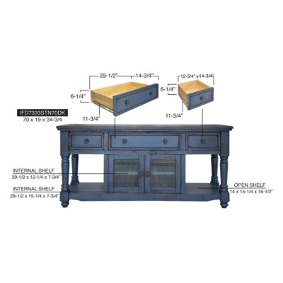Aruba 3 Drawer 2 Doors 70" TV Stand 13 Aruba 3 Drawer 2 Doors 70" TV Stand IFD7333STN70DK IFD7333STN70DK 07