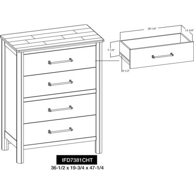 Olimpia 4 Drawer Chest IFD7381CHT IFD7381CHT 08
