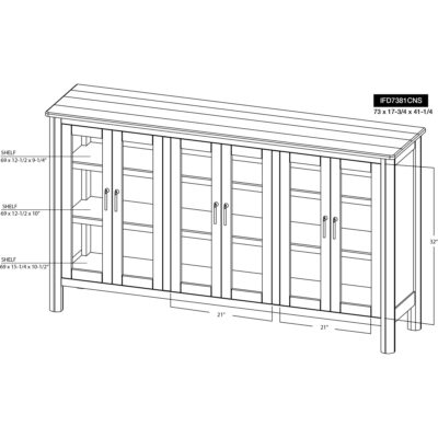 Olimpia 6 Door Console 19 Olimpia 6 Door Console IFD7381CNS IFD7381CNS 10