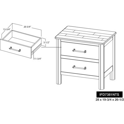 Olimpia 2 Drawer Nightstand IFD7381NTS IFD7381NTS 07