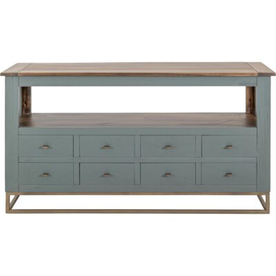 Timber 8 Drawer 1 Shelf Sofa Table