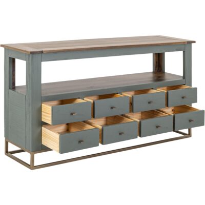 Timber 8 Drawer 1 Shelf Sofa Table IFD7751SFTGN IFD7751SFTGN 03