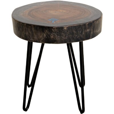 Parota Epoxy Live Edge Chairside Table