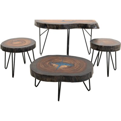 Parota Epoxy Live Edge End Table IFD8351ENDBL IFD8351ENDBL 04