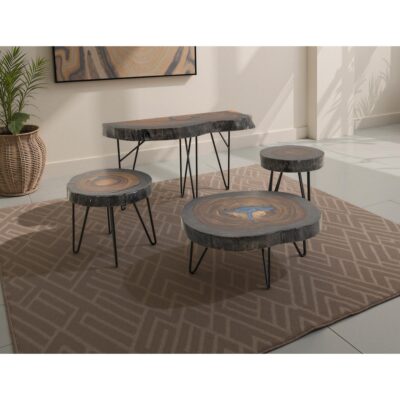 Parota Epoxy Live Edge End Table IFD8351ENDBL IFD8351ENDBL 05