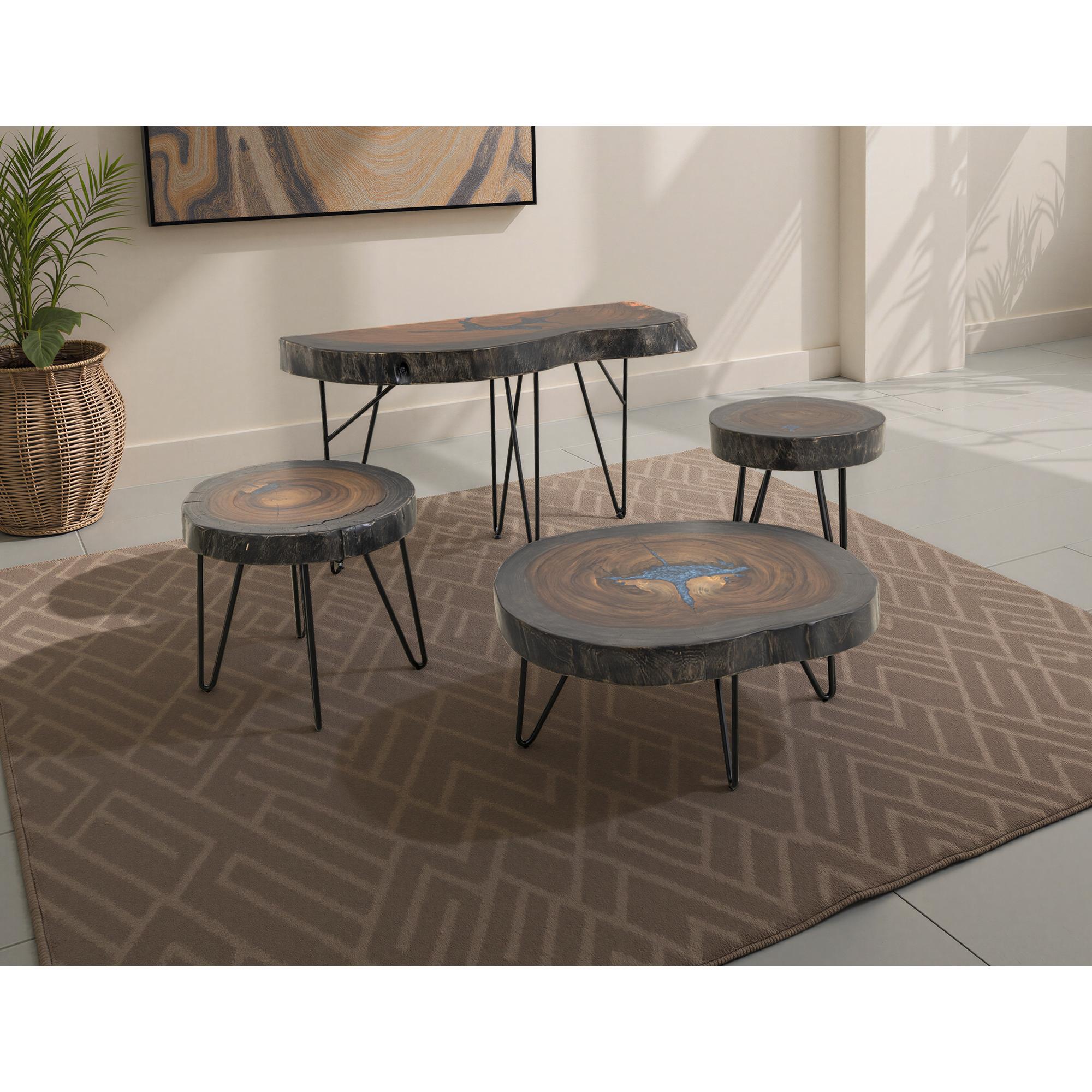 Parota Epoxy Live Edge Sofa Table 4 Parota Epoxy Live Edge Sofa Table - Image 4