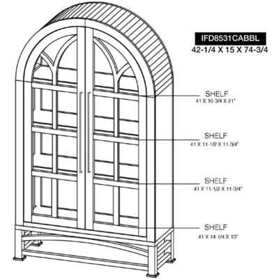 Obsidian 2 Glass Door Cabinet 21 Obsidian 2 Glass Door Cabinet IFD8531CABBL IFD8531CABBL 11