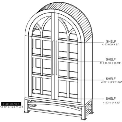 Obsidian 2 Glass Door Cabinet 21 Obsidian 2 Glass Door Cabinet IFD8531CABGN IFD8531CABGN 11