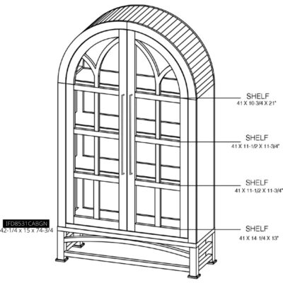 Obsidian 2 Glass Door Cabinet 19 Obsidian 2 Glass Door Cabinet IFD8531CABRC IFD8531CABRC 10