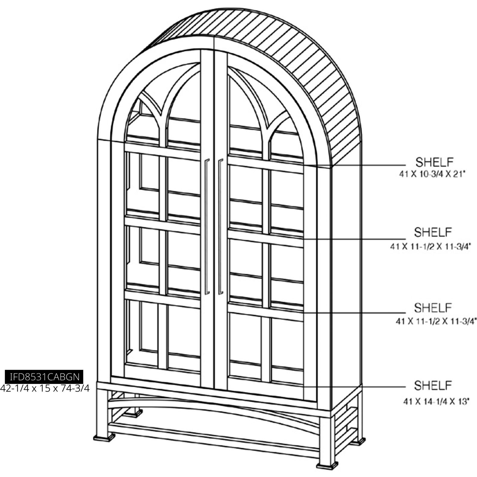 Obsidian 2 Glass Door Cabinet 10 Obsidian 2 Glass Door Cabinet - Image 10