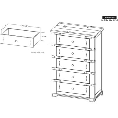 Parota 5 Drawer Chest IFD866CHEST IFD866CHEST 07