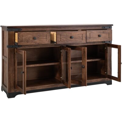 Parota 3 Drawer 4 Glass Doors 70" Console 15 Parota 3 Drawer 4 Glass Doors 70" Console IFD866CONS IFD866CONS 03