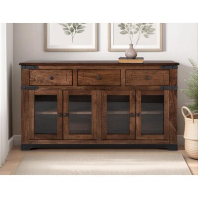 Parota 3 Drawer 4 Glass Doors 70" Console 17 Parota 3 Drawer 4 Glass Doors 70" Console IFD866CONS IFD866CONS 05