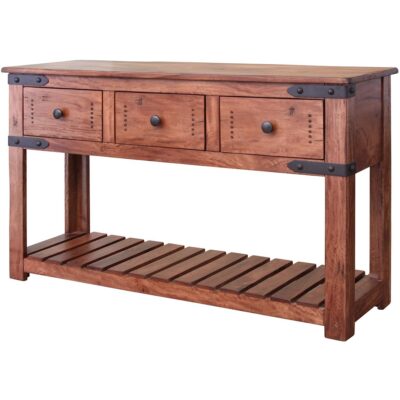 Parota II 3 Drawer Sofa Table