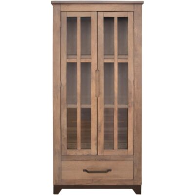 Natural Parota 2 Glass Door 1 Drawer Cabinet 9 Natural Parota 2 Glass Door 1 Drawer Cabinet IFD8681CAB IFD8681CAB 03