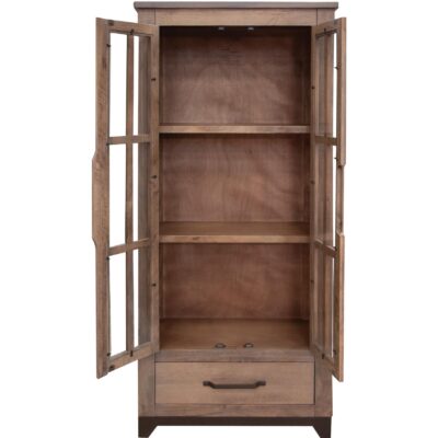 Natural Parota 2 Glass Door 1 Drawer Cabinet 11 Natural Parota 2 Glass Door 1 Drawer Cabinet IFD8681CAB IFD8681CAB 05